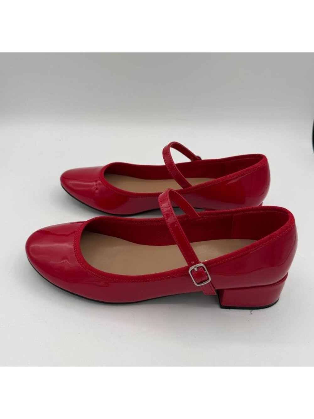 Madden Girl Tutuu block-heel Mary Jane flats red patent finish size 7.5M - Picture 4 of 9